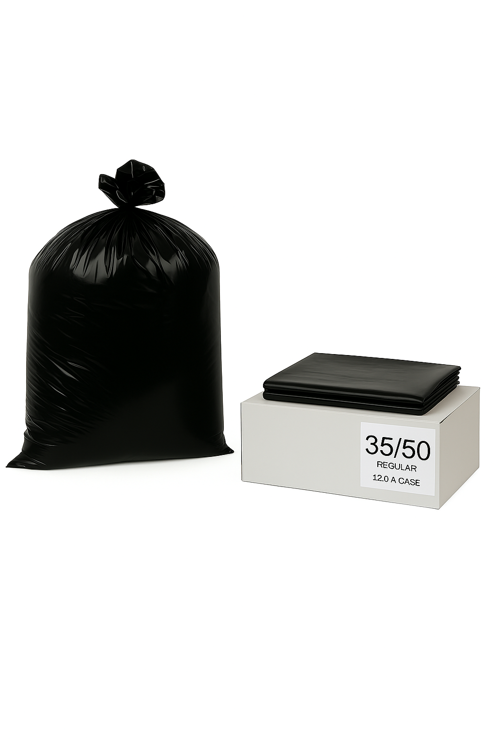 35x50 Heavy-duty black garbage bag