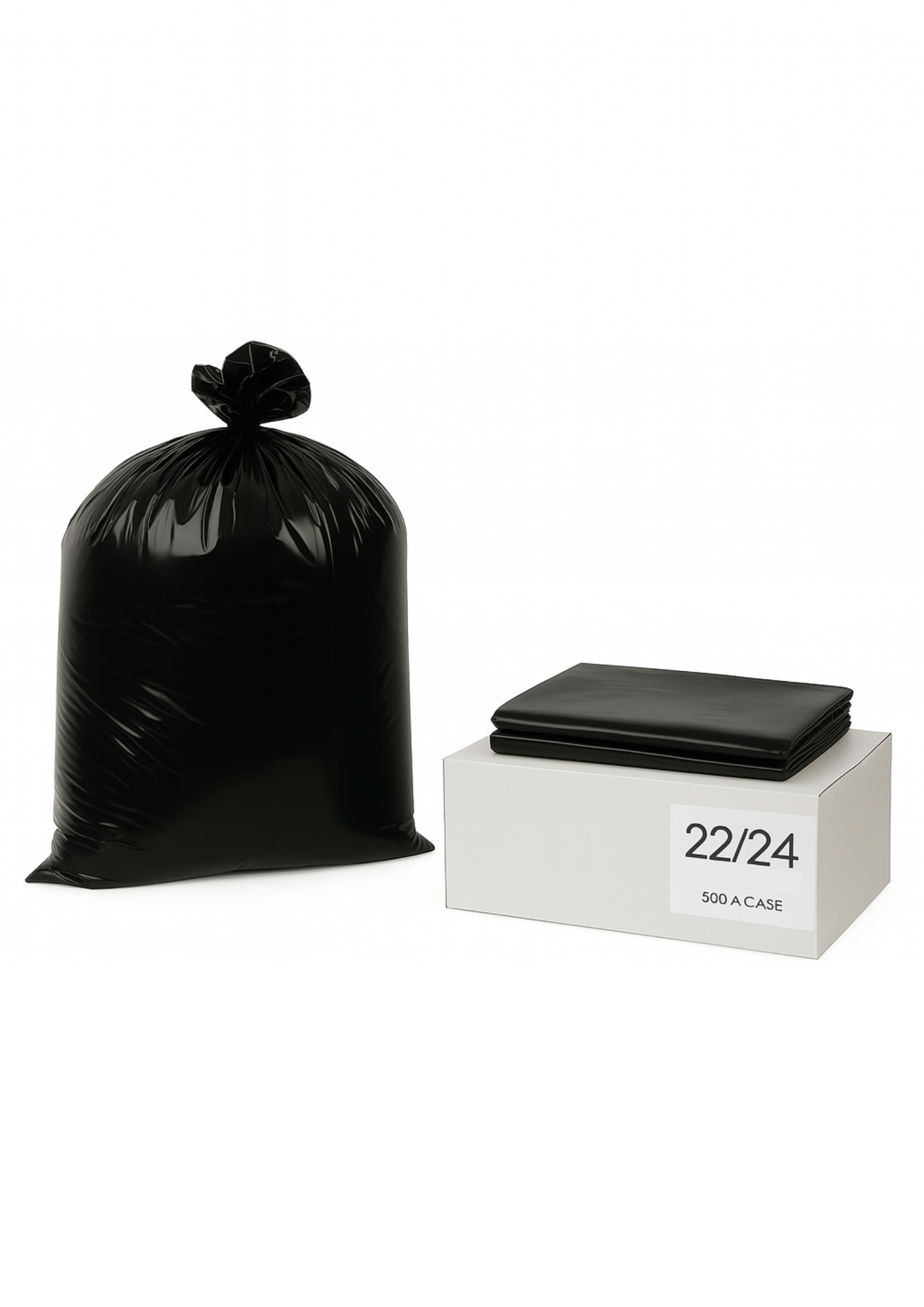 22x24 Heavy-duty black garbage bag