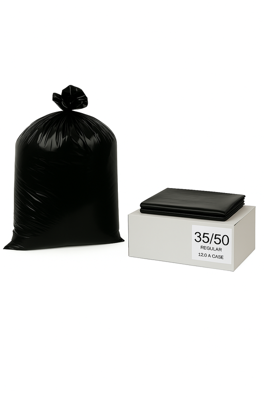 35x50 Heavy-duty black garbage bag